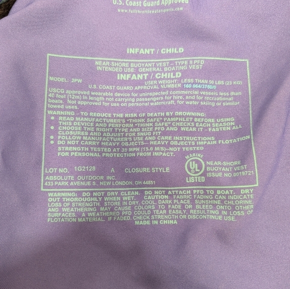 Full Throttle Infant Kids Girls Mermaid Swim Life Jacket <50 lbs - Picture 7 of 7